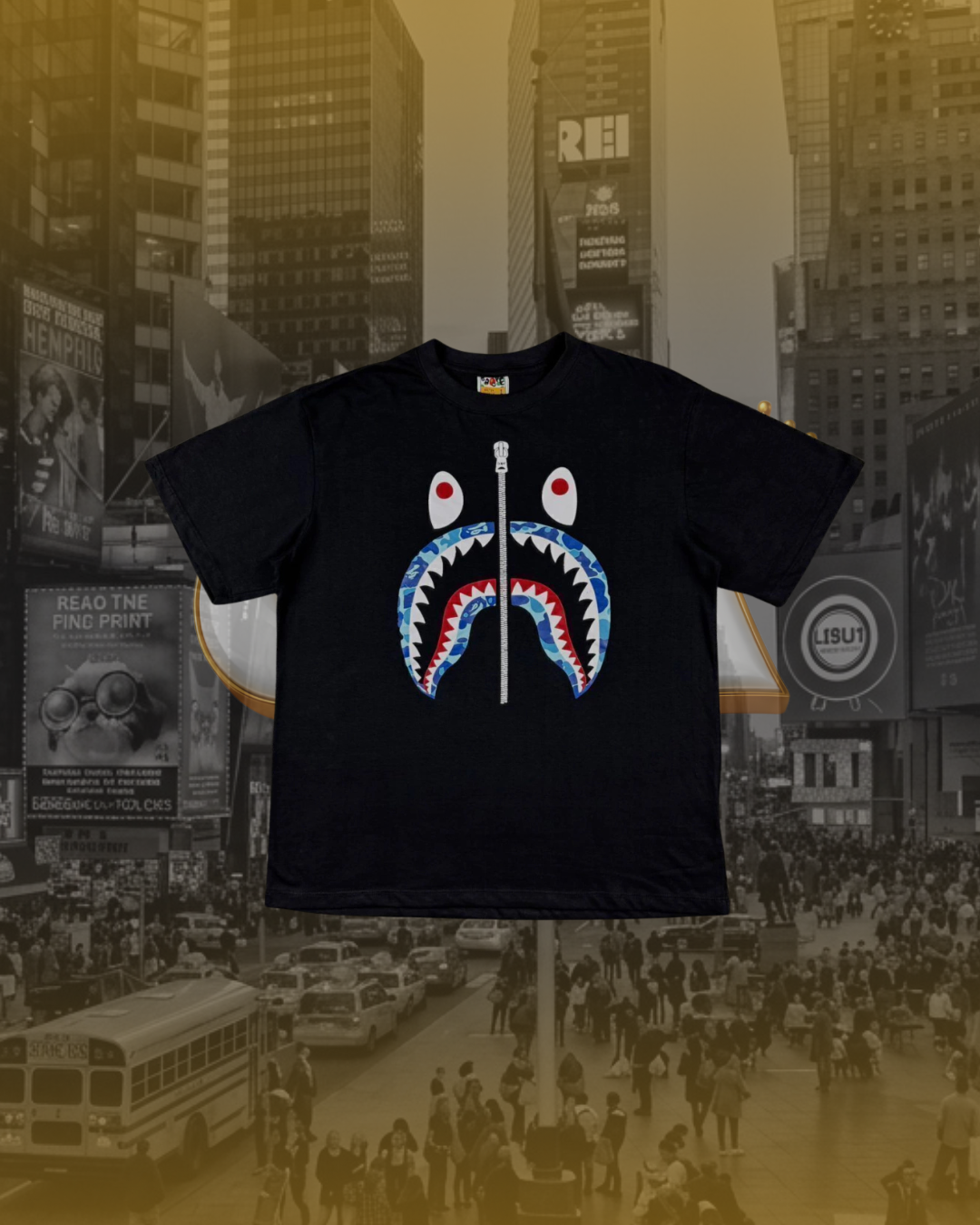 CAMISETA BAPE CAMUFLADO BLUE