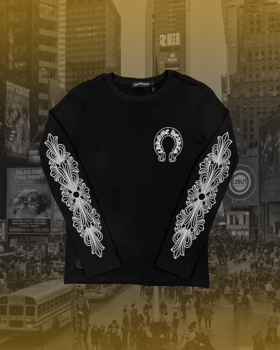 CAMISETA MANGA LONGA CHROME HEARTS BLACK