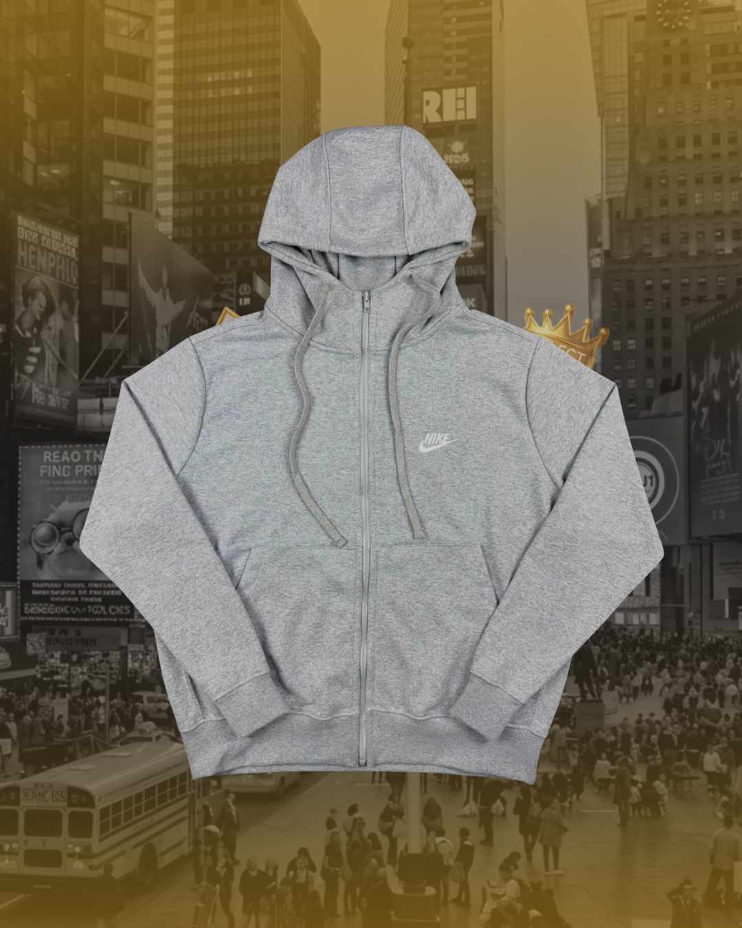 MOLETOM NIKE CLUB CINZA