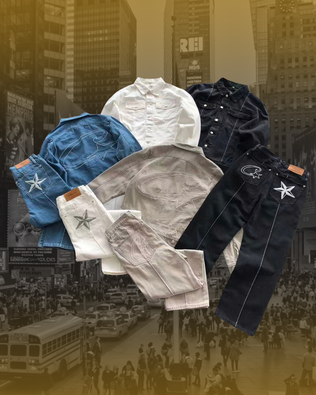 Conjuto Corteiz Jeans Star